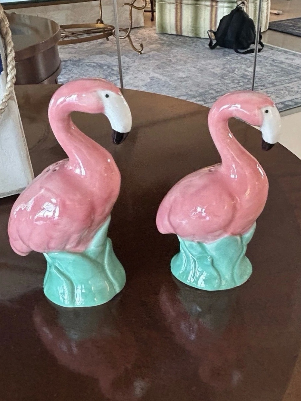 New Pink Flamingo Salt & Pepper shakers 4.5" tall